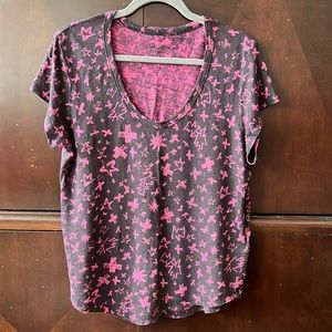 Zadig and Voltaire Aretha Cross pink linen shirt.  Size L.